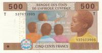 p106Tc from Central African States: 500 Francs from 2002